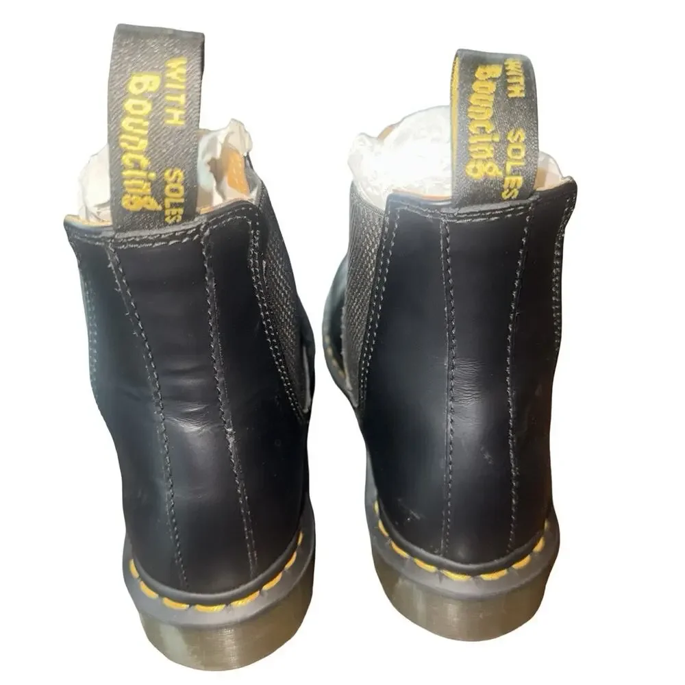 Dr. Martens 2976 YS Chelsea Boots Black Smooth Leather US Men’s 9 Women’s 10